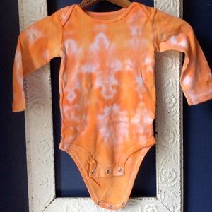 Carter's Bright Orange Ice Dye Onesie